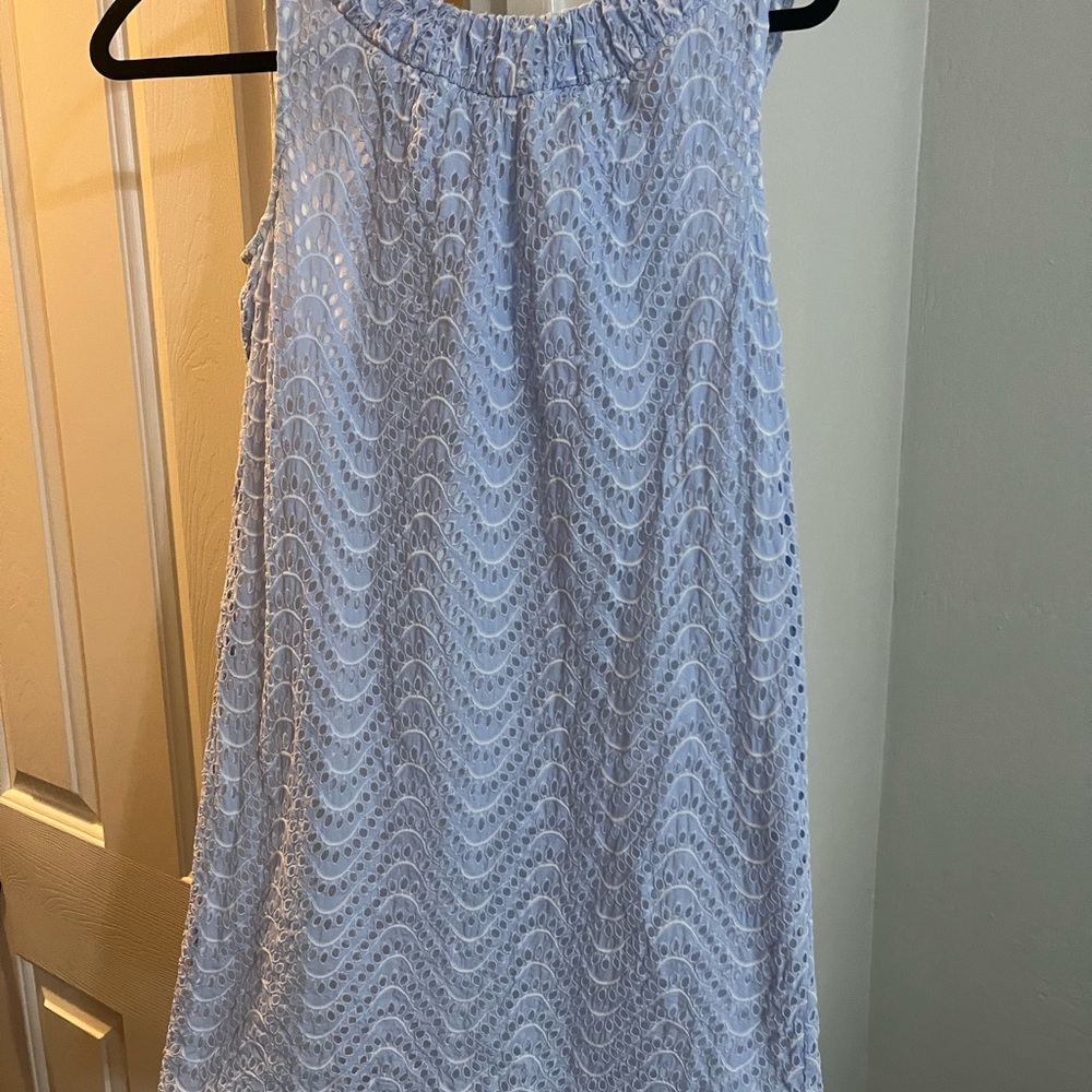Brooks Brothers Light Blue Textured Dress (Blue)